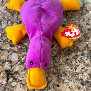 Ty Plush Purple and Yellow Platypus